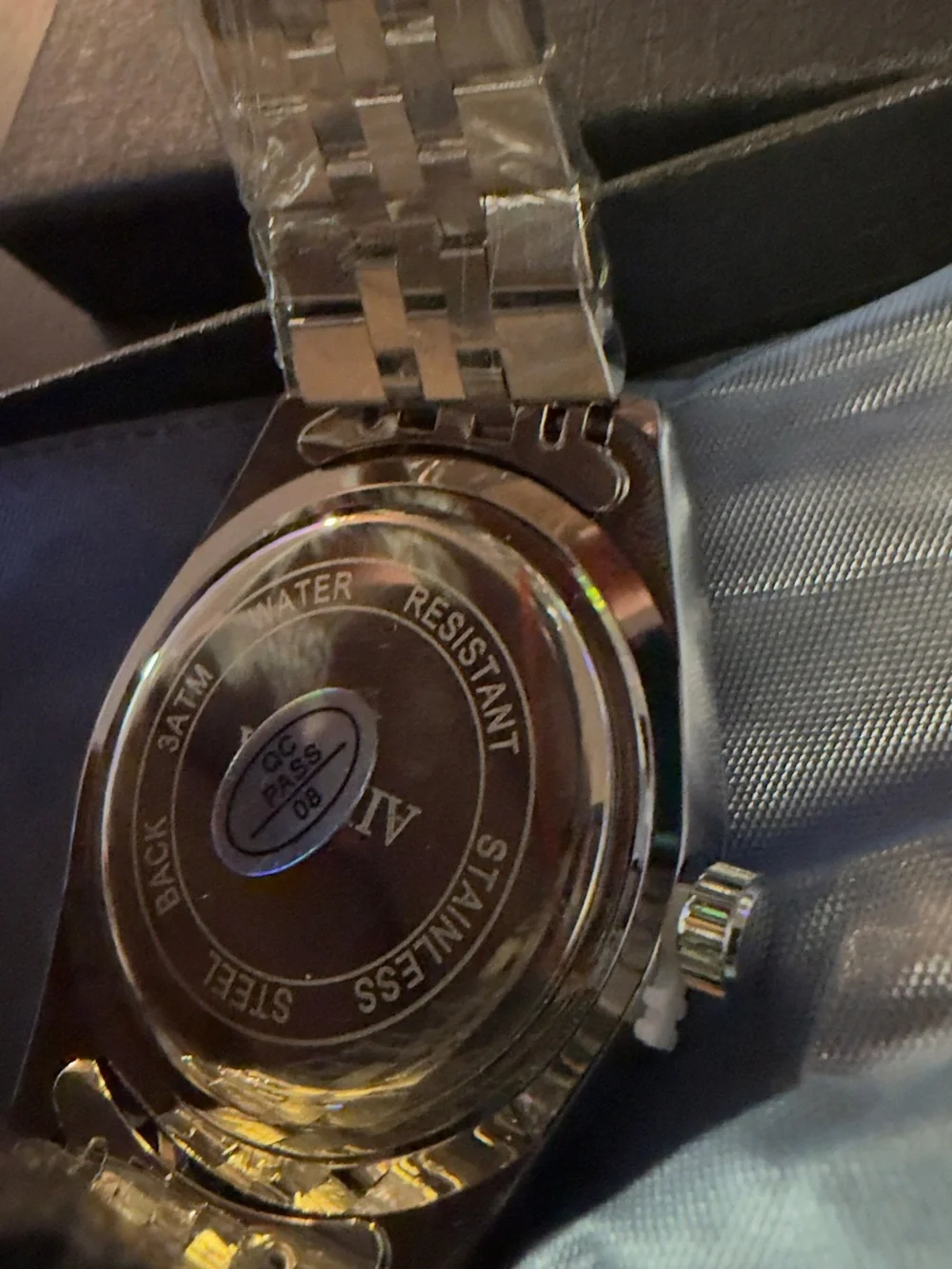 Silver-Tone Quartz Watch with Crystal Accents - Silver